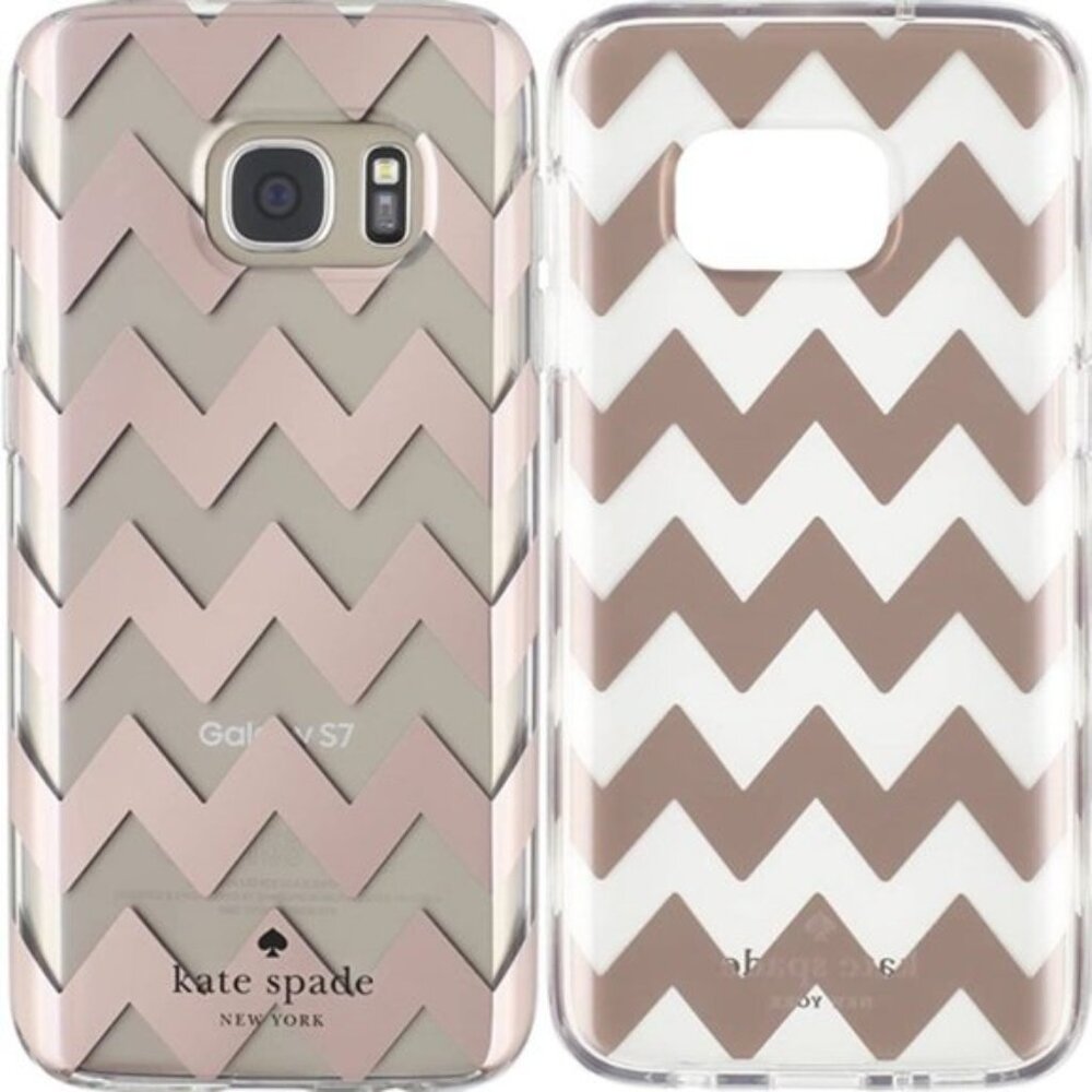 Kate Spade | Chevron Rose gold/Clear | Galaxy S7